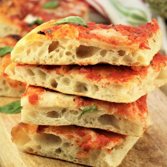 Easiest No Knead Pizza Dough Recipe - Recipe photo by Mangia Bedda
