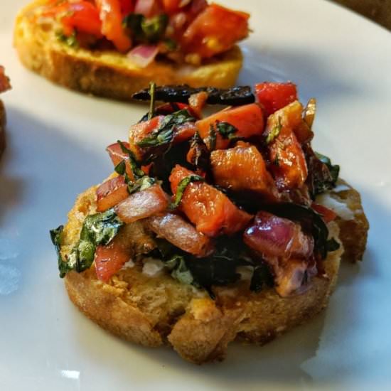 Buslife Tomato Bruschetta - Recipe photo by The Buslife Kitchen