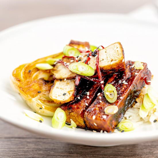 Teriyaki Tofu with Pak Choi - Recipe photo by Brian Jones