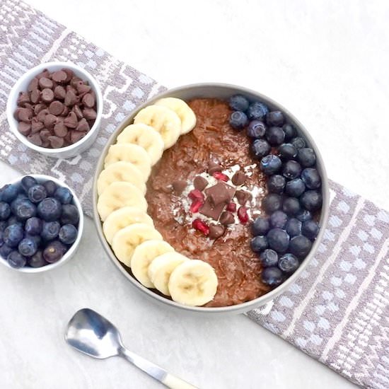 Banana Cocoa Oatmeal - Recipe photo by anothertablespoon