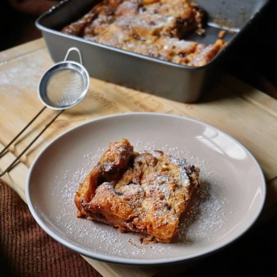 Pain au Chocolat Bread Pudding - Recipe photo by etfoodvoyage