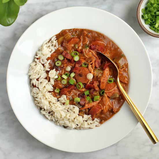 Chicken Gumbo with Andouille - Recipe photo by twoofakindcooks