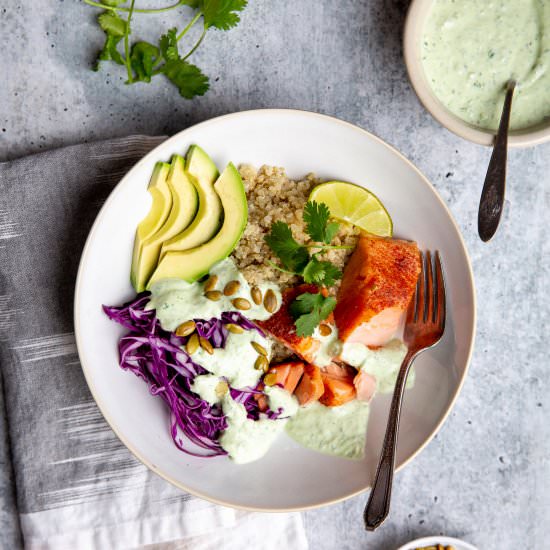 Cilantro Yogurt Sauce - Recipe photo by FromScratchFast