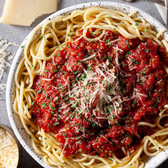 Homemade Spaghetti Sauce - Recipe photo by chewoutloud
