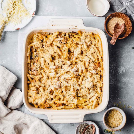 Vegan Baked Mac and Cheese - Recipe photo by myveganminimalist