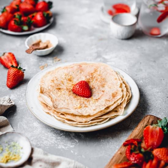 Almond Milk Crepes - Recipe photo by myveganminimalist