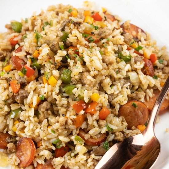 Healthy Dirty Rice Recipe - Recipe photo by healthyrecipes101