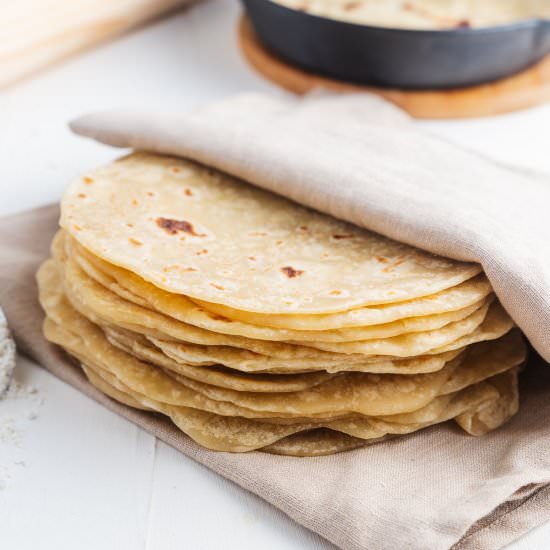 Homemade Flour Tortillas - Recipe photo by brokebankvegan