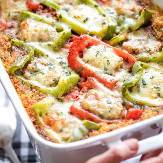 Easy Stuffed Pepper Casserole - Recipe photo by Two Healthy Kitchens