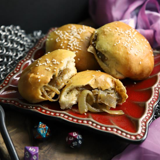 zultail onion rolls - Recipe photo by The Gluttonous Geek