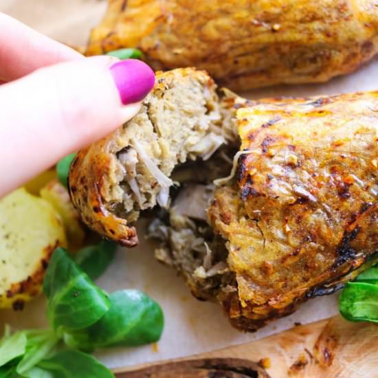 Seitan Chicken Legs - Recipe photo by aVegTasteFromAtoZ