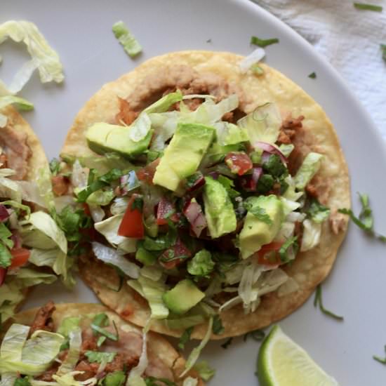 Beef Tostadas - Recipe photo by My Life After Dairy