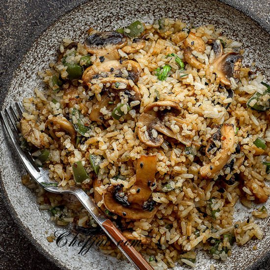 Mushroom Fried Rice - Recipe photo by Chefjar
