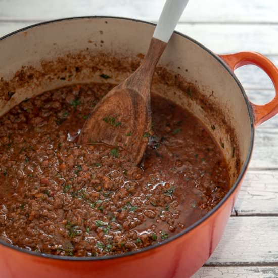 Ragu Bolognese Sauce - Recipe photo by beyondkimchee