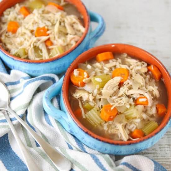 Slow Cooker Chicken and Rice Soup - Recipe photo by Tastefulventure