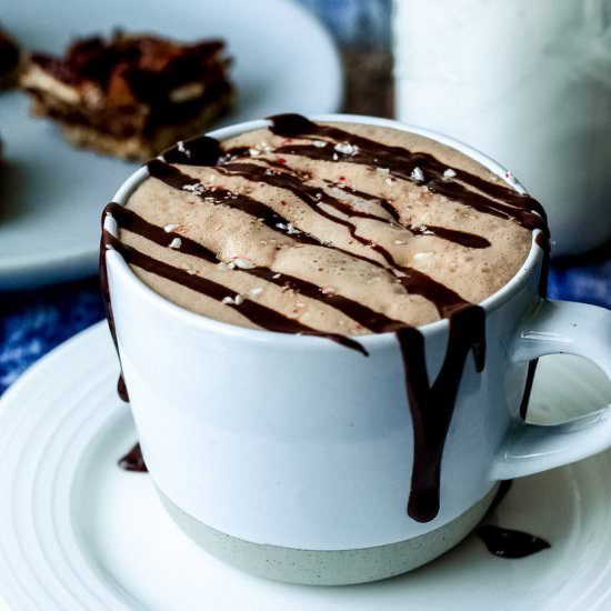 Vegan Peppermint Mocha - Recipe photo by upbeetkitchen