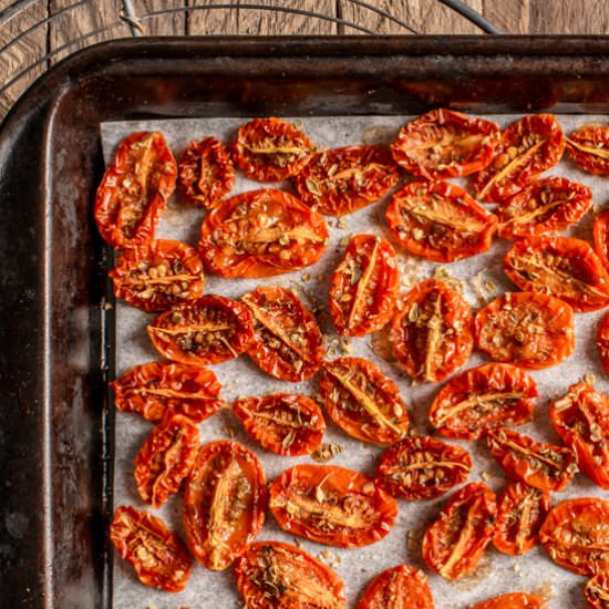 Slow Roasted Cherry Tomatoes - Recipe photo by plantedandpicked