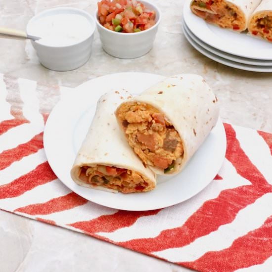Chorizo Breakfast Burrito - Recipe photo by anothertablespoon