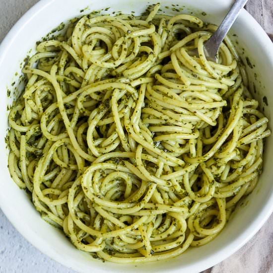 vegan kale pesto - Recipe photo by fromthecomfortofmybowl