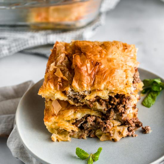 Egyptian Goulash- Phyllo Meat Pie - Recipe photo by everylittlecrumb