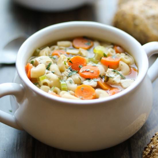 Rotisserie Chicken Noodle Soup - Recipe photo by Two Healthy Kitchens
