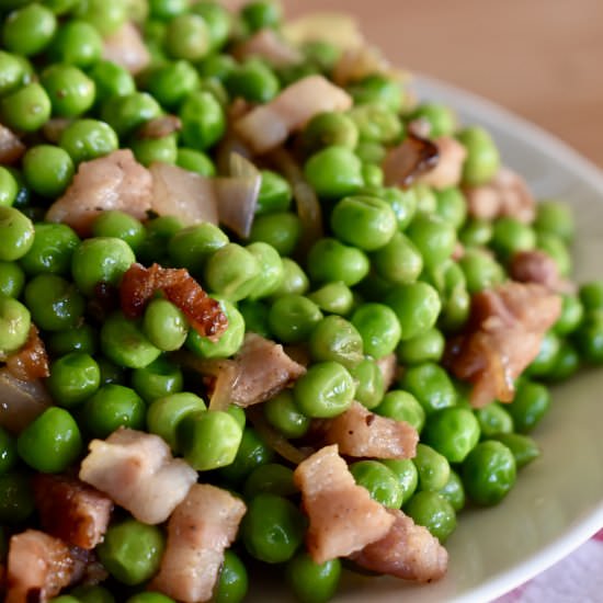 Peas and Pancetta - Recipe photo by This Italian Kitchen