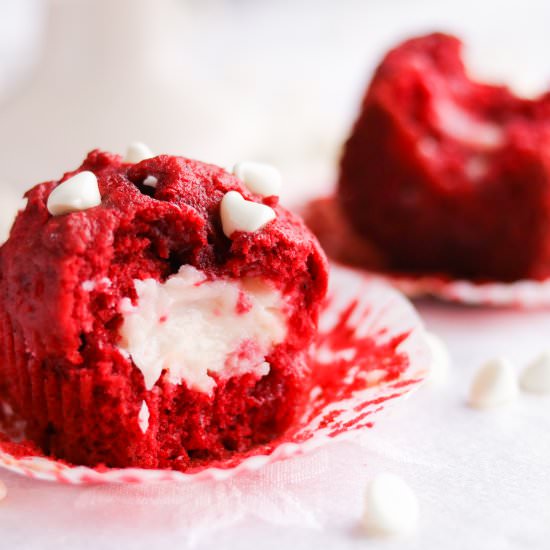 Red Velvet Cream Cheese Muffins - Recipe photo by A baJillian Recipes