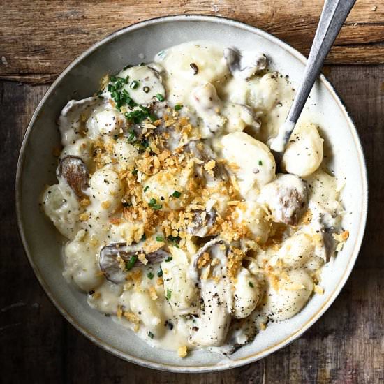 One-Pot Creamy Mushroom Gnocchi - Recipe photo by servingdumplings