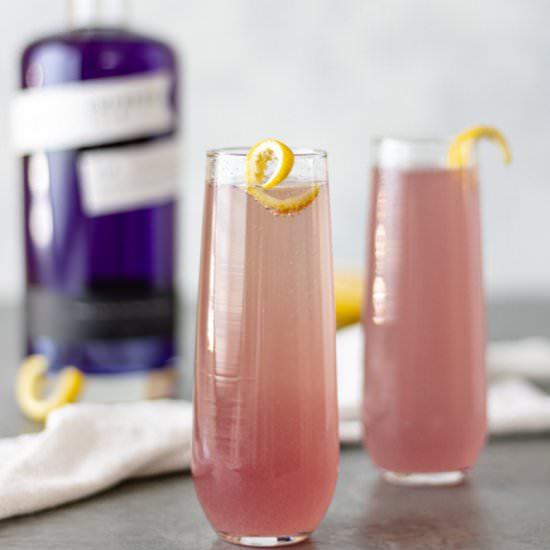 French 75 Cocktail with Empress - Recipe photo by Alifedelicious