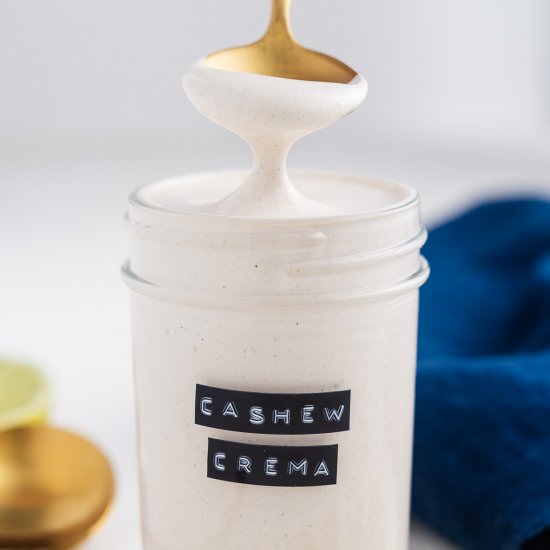 Vegan Mexican Crema (With Cashews) - Recipe photo by brokebankvegan