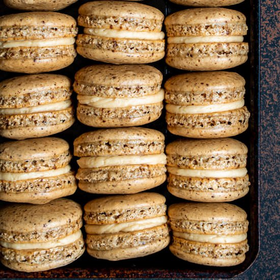 Caramel macchiato macarons - Recipe photo by cherryonmysundae