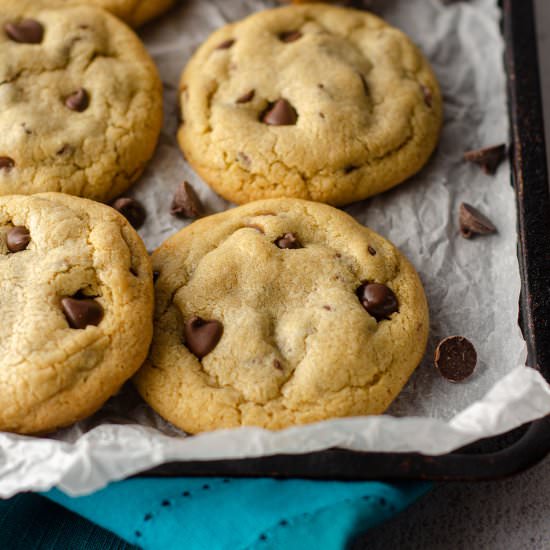 small batch choc chip cookies - Recipe photo by freshaprilflours