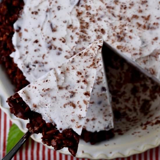 Mint Chocolate Ice Cream Pie - Recipe photo by My Life After Dairy