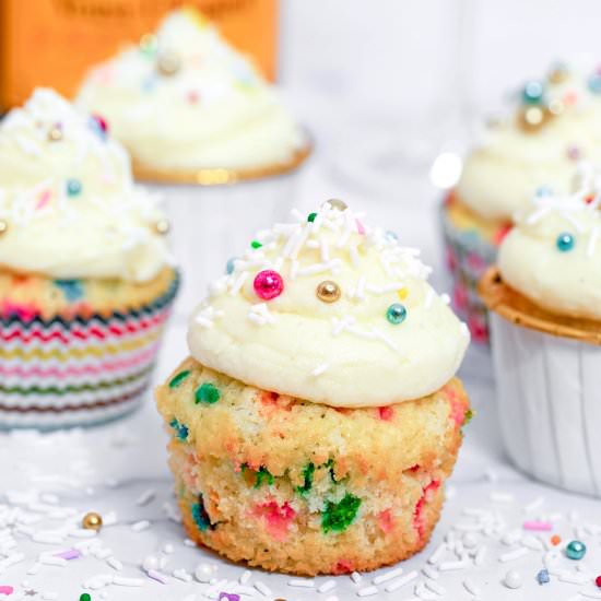 Confetti Cupcakes with Champagne - Recipe photo by Wearenotmartha