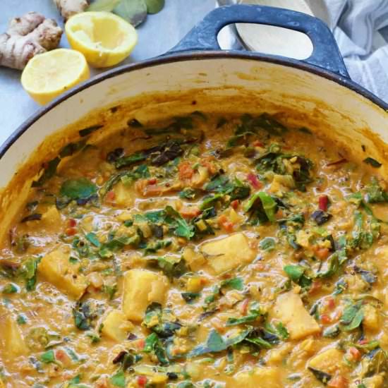 Celeriac & Chard Vegetable Curry - Recipe photo by joskitchenlarder