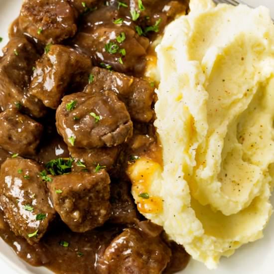 Beef Tips and Gravy - Recipe photo by TheCozyCook
