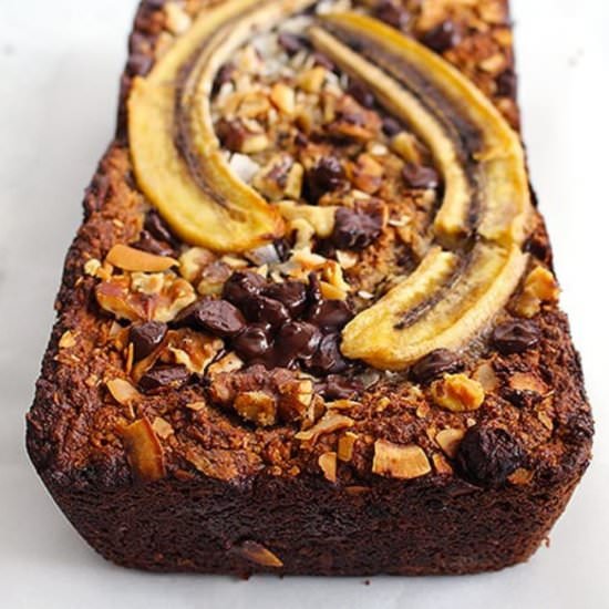 Chunky Monkey Banana Bread - Recipe photo by FitLiving Eats