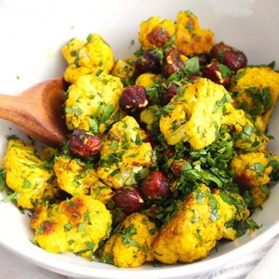Turmeric Roasted Cauliflower - Recipe photo by FitLiving Eats