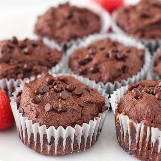 Chocolate Sweet Potato Muffins - Recipe photo by FitLiving Eats