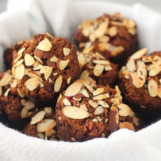 Cranberry Gingerbread Muffins - Recipe photo by FitLiving Eats