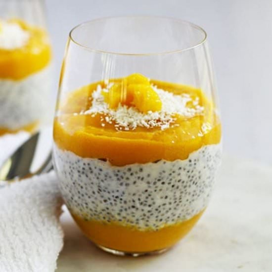 Mango Coconut Chia Pudding - Recipe photo by FitLiving Eats