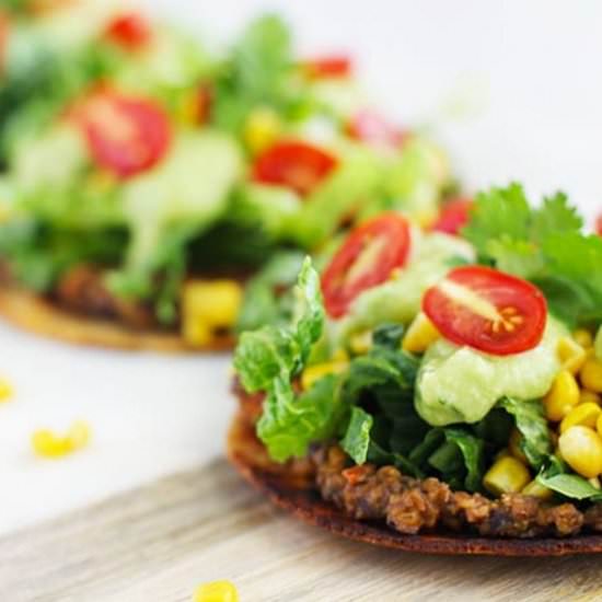 Mexican Pizza with Avocado Cream - Recipe photo by FitLiving Eats