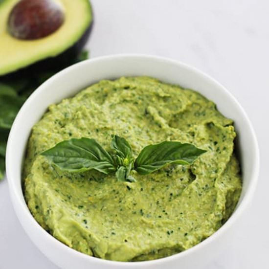Green Avocado Hummus - Recipe photo by FitLiving Eats