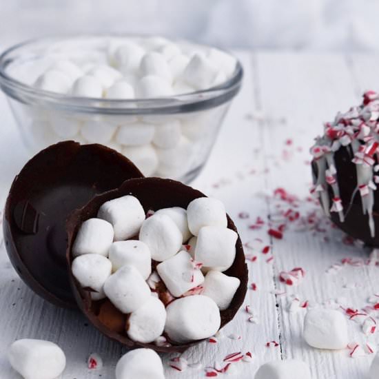 Hot Chocolate Bombs - Recipe photo by kneadmorefood