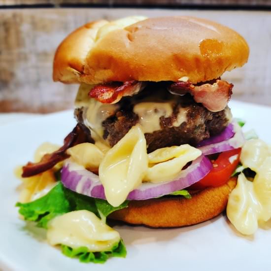 Mac & Cheese Burger - Recipe photo by Estelle Forrest
