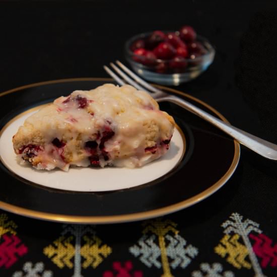 Glazed Cranberry Orange Scones - Recipe photo by Blue Cayenne