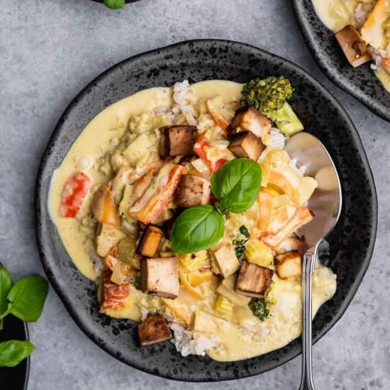 The Best Thai Green Curry Tofu (v) - Recipe photo by The Green Creator