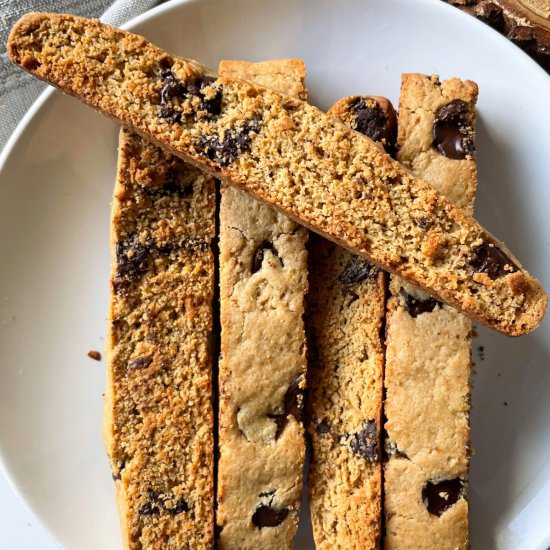 Gluten Free Chocolate Chip Biscotti - Recipe photo by frozen_bananas_