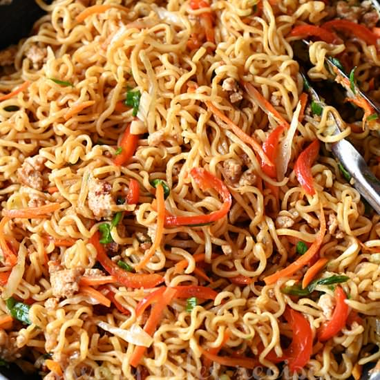 Egg Roll Noodle Bowl - Recipe photo by Savory Bites