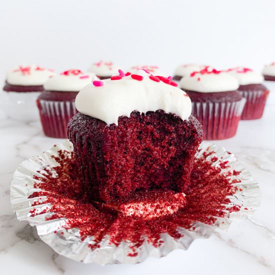 Red Velvet Cupcakes - Recipe photo by Elle Jay at Home